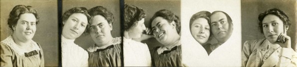 [Desta O. Crandall with an unknown friend]
