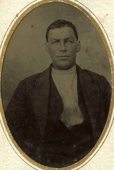 Unknown man in studio portrait