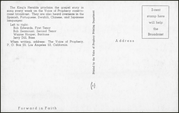 The King's Heralds on the Voice of Prophecy radio broadcast