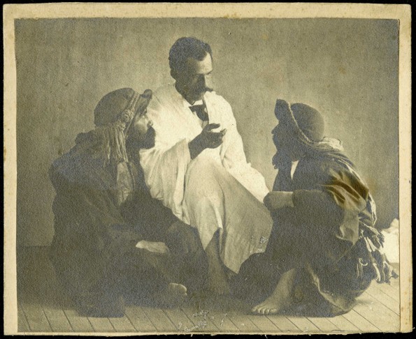 Uriah Wilton Smith with two middle eastern men