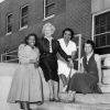 [Toki Schalk Johnson with three unknown girls at the Riverside Sanitarium]