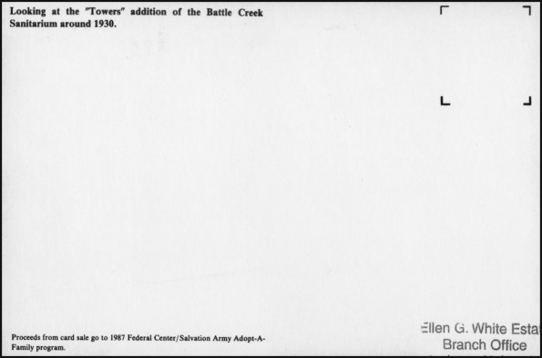 Looking at the "Towers" addition of the Battle Creek Sanitarium around 1930
