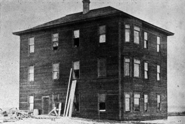 [Erection of East Hall in Lacombe, Canada]