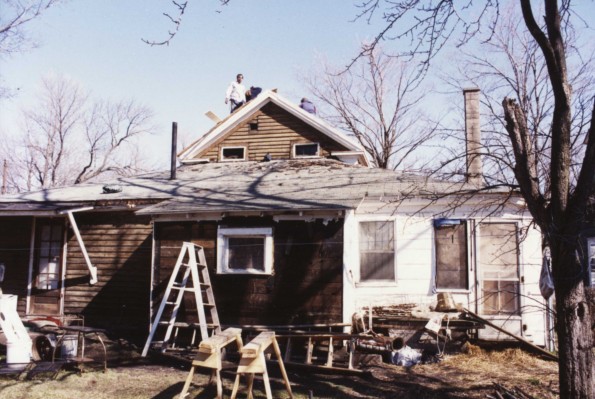 [Restoration work on the White's Wood St. home in Battle Creek, Michigan]