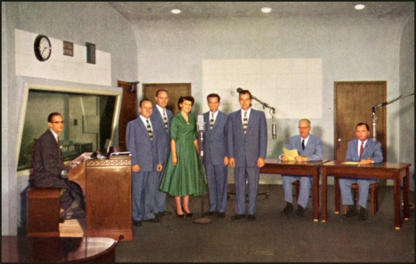 The Voice of Prophecy radio group ready to go on the air at the studio in Glendale, CA