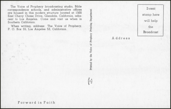 Voice of Prophecy headquarters in Glendale, CA