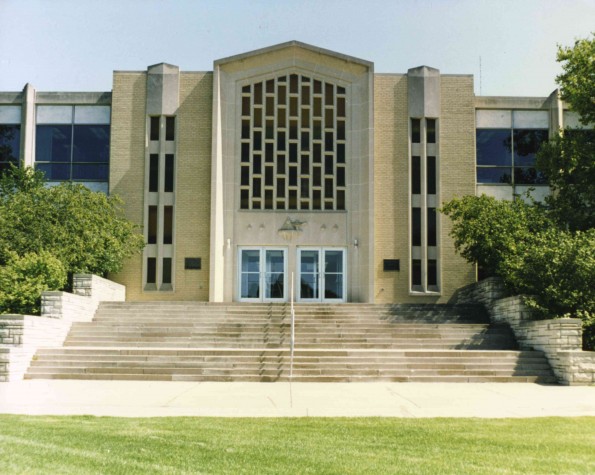 [The James White Memorial Library on the campus of Andrews University]