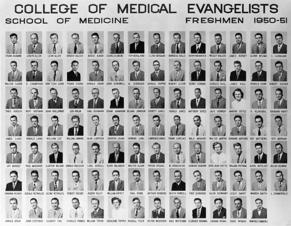 College of Medical Evangelists: School of Medicine, Freshmen 1950-51