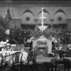 Battle Creek Sanitarium dining room decorated for Christmas in the late 1930s