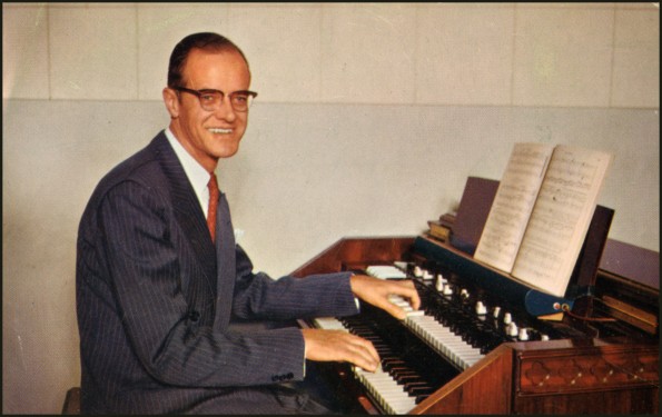 Brad Braley at the organ for the Voice of Prophecy