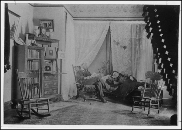 Drs. Sanford and Maria Edwards in the second floor of the Battle Creek College ladies' dormitory