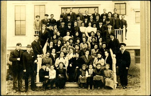 Adelphian Academy staff and students, 1909-1910 school year