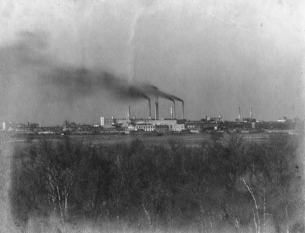 The DuPont Rayon Company as seen from the Madison Sanitarium grounds