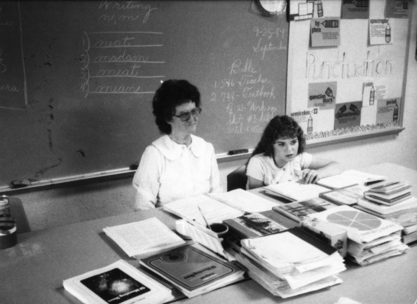 Betty Downs teaching at Beacon Hill Adventist Junior Academy