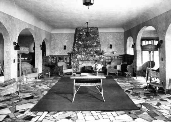 [The old Madison Sanitarium parlor as seen from the sun room]