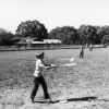 Students playing baseball at the Bentonville Seventh-day Adventist School