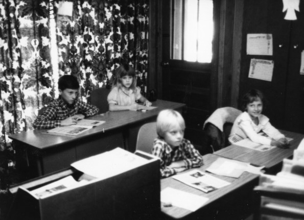 Students at the Amity Home School in Arkansas