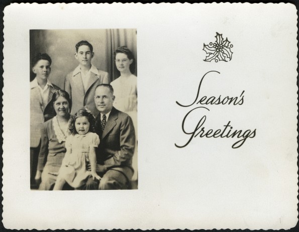 Christmas card of unknown family associated with Madison College