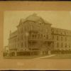 Battle Creek College student body in front of West Hall, probably during the Prescott regime
