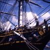 Side closeup view of the full scale model of the HMS Bounty
