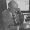 Edward Sutherland on the telephone at Madison College