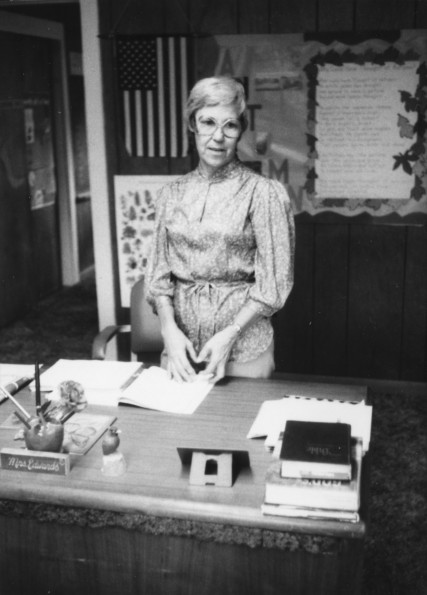 Ruby Edwards, teacher at the Four Oaks Christian School