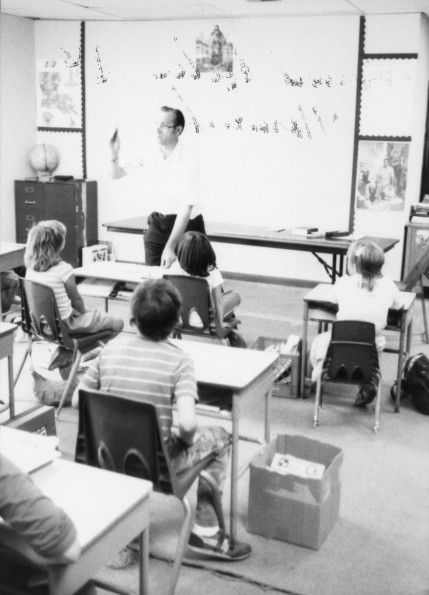 Gerhard Koehn teaching at the Hammond Seventh-day Adventist School