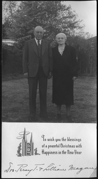 [Drs. Percy and Lillian Magan Christmas card]