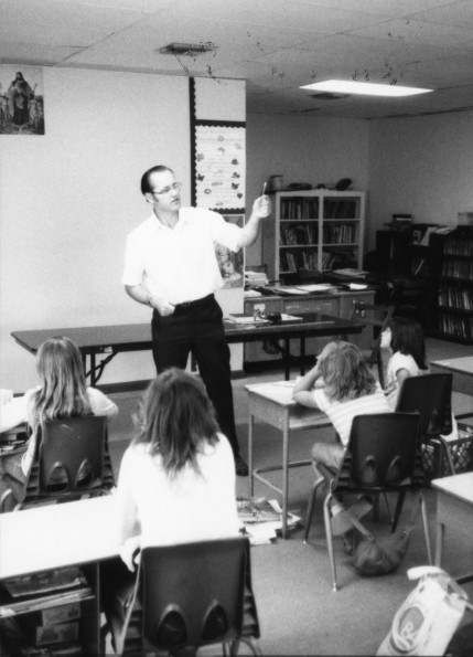Gerhard Koehn teaching at the Hammond Seventh-day Adventist School