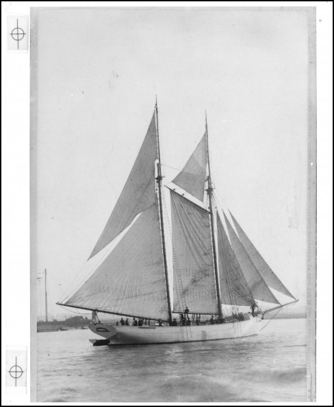 Missionary ship Pitcairn under full sail