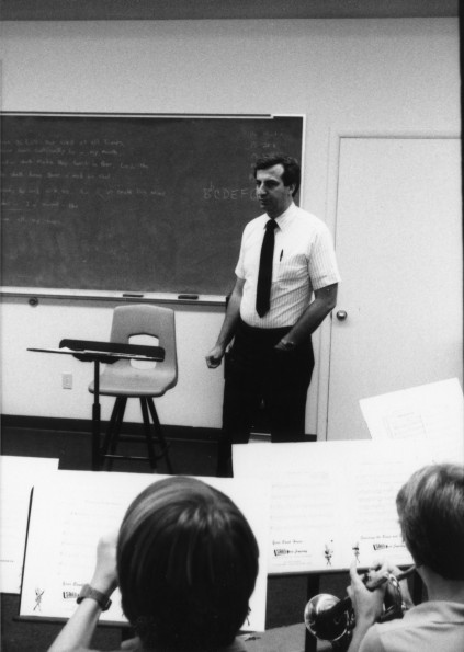 Ray Davis and his band students from Ozark Elementary School in Gentry, AR