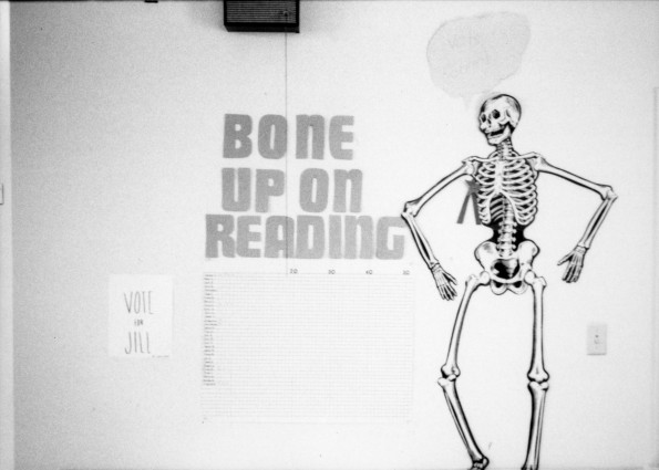 A bulletin board at Ozark Elementary School in Gentry, AR