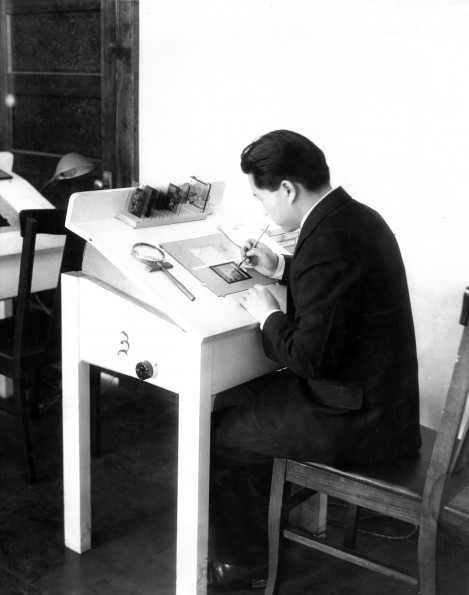 Bert Deng coloring slides for Associated Lectures, Inc. at Madison College in Madison, TN