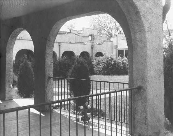 One of the courtyards of Madison Sanitarium