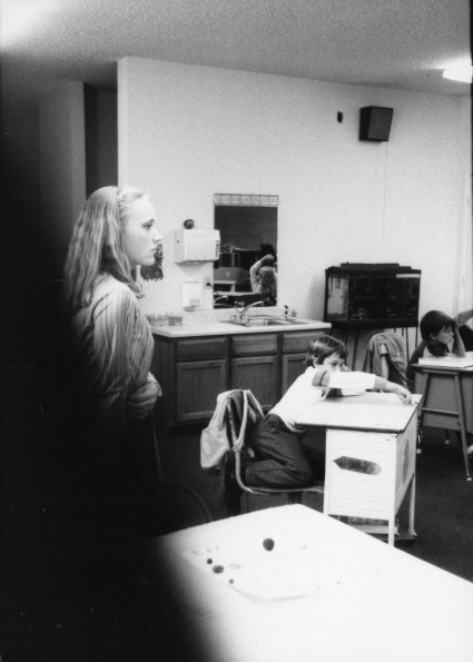 Eva Hill with her students at Ozark Elementary School in Gentry, AR