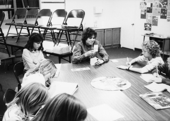 Kay Sutherland with her students at Ozark Elementary School in Gentry, AR
