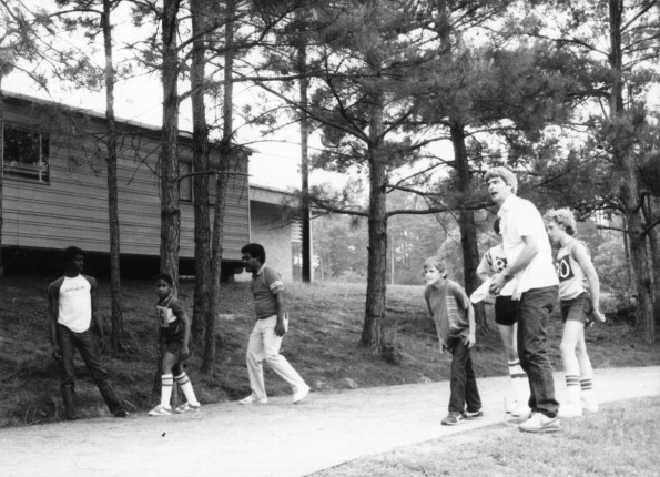 Garland Cross leading out in outdoor activities at the Pathfinder Education Fair in Alexandria, LA