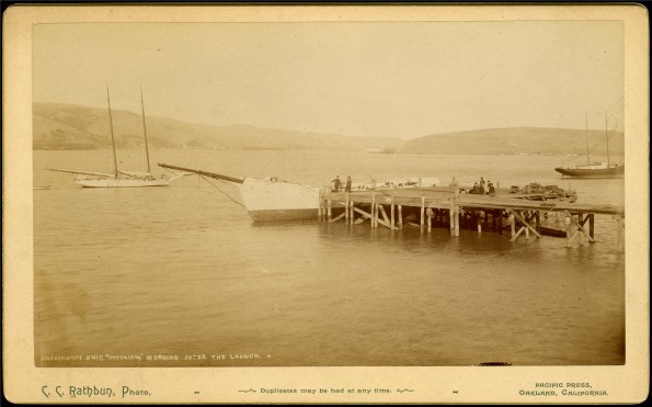 Missionary ship, "Pitcairn", morning after the launch